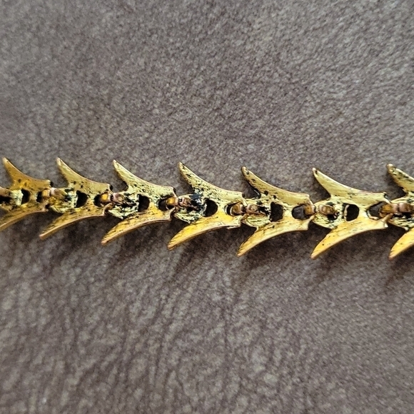 Antique Art Nouveau Crystal Fishtail Tennis Bracelet - Picture 8 of 11